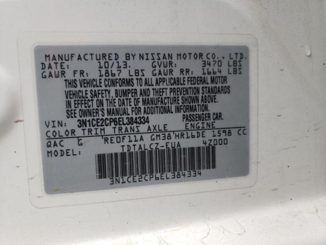 Photo 10 from auction – 2014 NISSAN VERSA NOTE with VIN 3N1CE2CP6EL384334