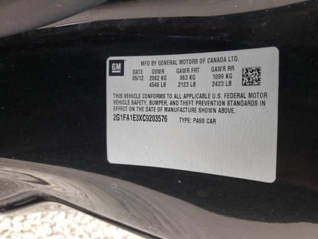 Photo 10 from auction – 2012 CHEVROLET CAMARO LS with VIN 2G1FA1E3XC9203576