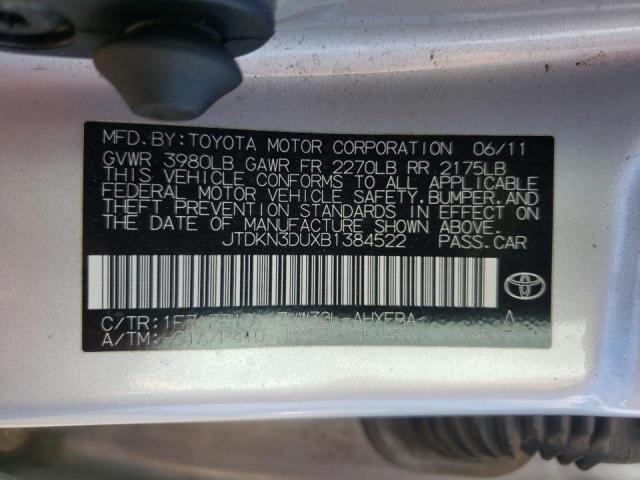Photo 10 from auction – 2011 TOYOTA PRIUS with VIN JTDKN3DUXB1384522