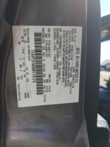 Photo 10 from auction – 2011 FORD FOCUS SE with VIN 1FAHP3FN0BW119174