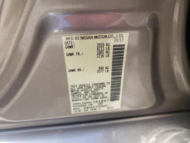 Photo 10 from auction – 2014 NISSAN ALTIMA 2.5 with VIN 1N4AL3APXEC161847