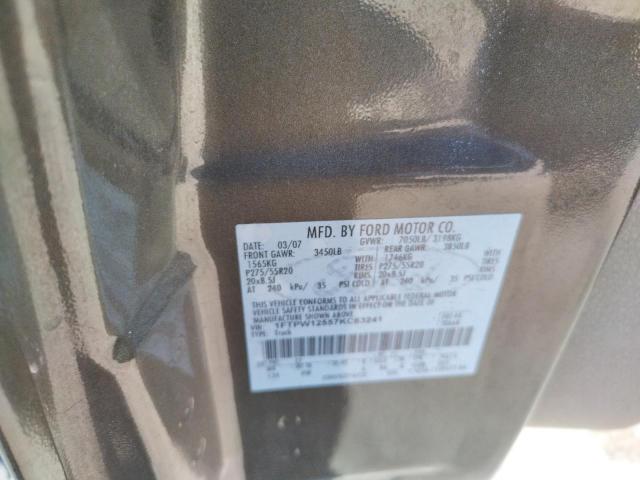 Photo 10 from auction – 2007 FORD F150 SUPER with VIN 1FTPW12557KC63241