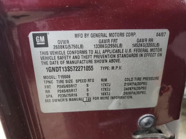 Photo 10 from auction – 2007 CHEVROLET TRAILBLAZE with VIN 1GNDT13S572271055
