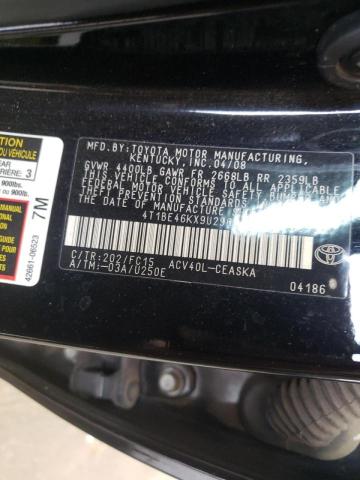 Photo 10 from auction – 2009 TOYOTA CAMRY BASE with VIN 4T1BE46KX9U296317