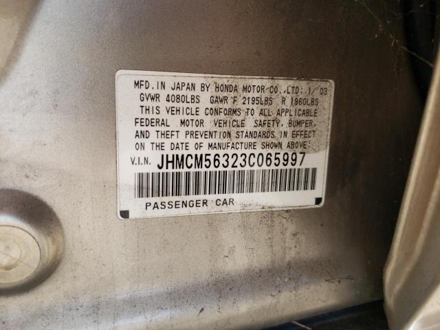 Photo 10 from auction – 2003 HONDA ACCORD LX with VIN JHMCM56323C065997