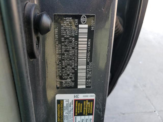 Photo 10 from auction – 2009 TOYOTA CAMRY BASE with VIN 4T1BE46K59U870743