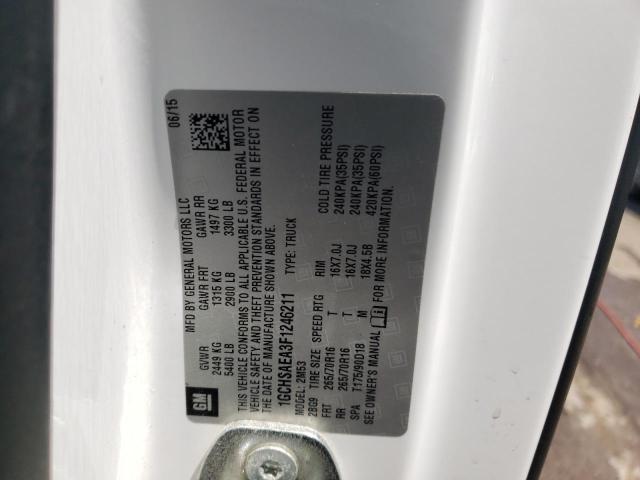 Photo 10 from auction – 2015 CHEVROLET COLORADO with VIN 1GCHSAEA3F1246211