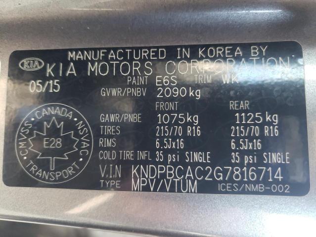Photo 10 from auction – 2016 KIA SPORTAGE L with VIN KNDPBCAC2G7816714