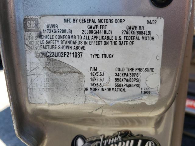 Photo 10 from auction – 2002 CHEVROLET SILVERADO with VIN 1GCHC23U02F211087
