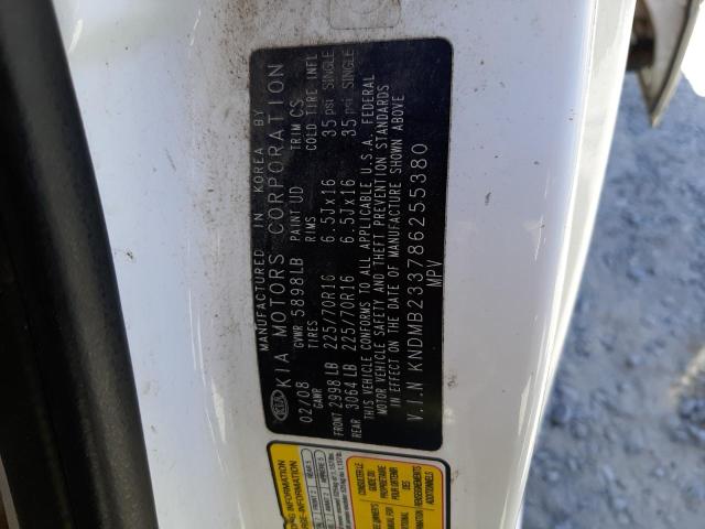 Photo 10 from auction – 2008 KIA SEDONA EX with VIN KNDMB233786255380