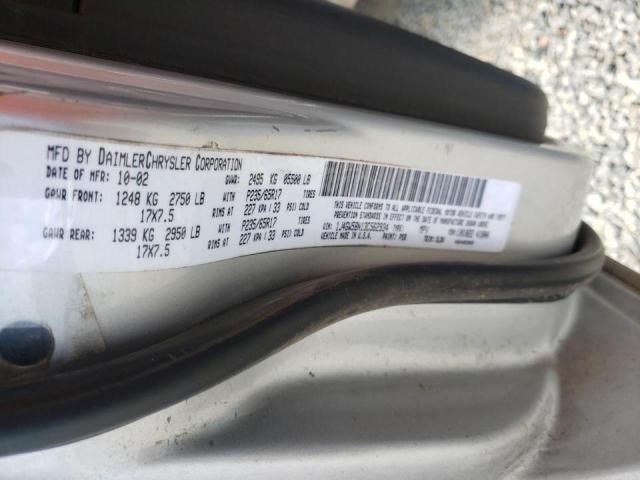 Photo 10 from auction – 2003 JEEP GRAND CHER with VIN 1J4GW58N13C562934