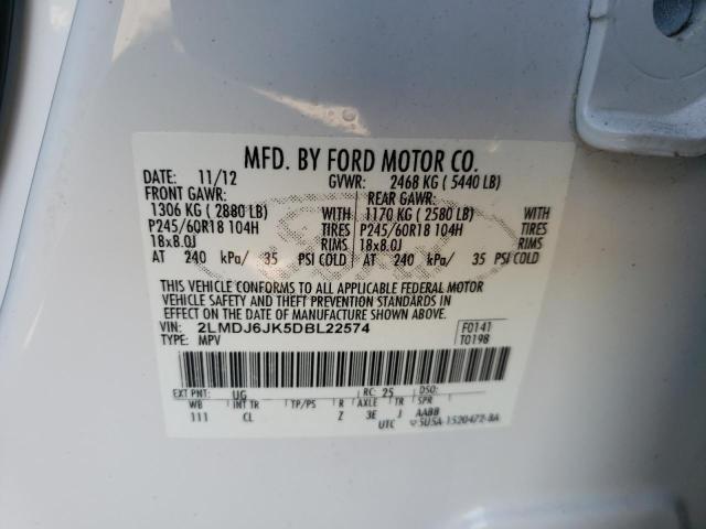 Photo 10 from auction – 2013 LINCOLN MKX with VIN 2LMDJ6JK5DBL22574