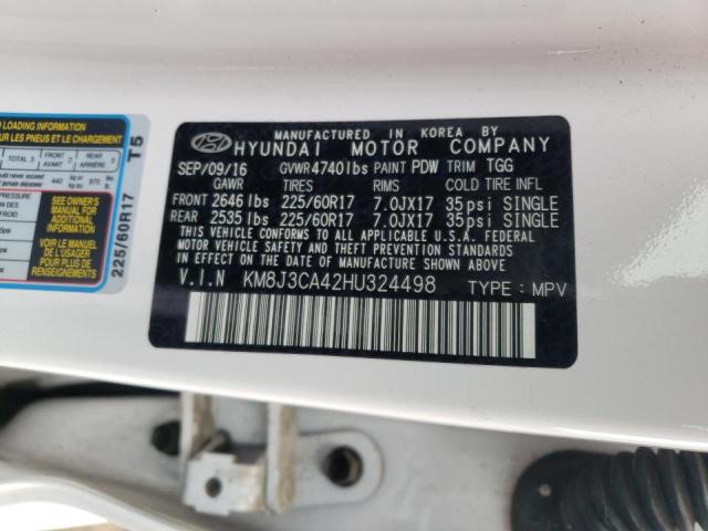 Photo 10 from auction – 2017 HYUNDAI TUCSON LIM with VIN KM8J3CA42HU324498