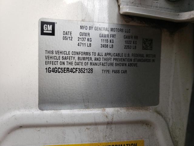 Photo 10 from auction – 2012 BUICK LACROSSE with VIN 1G4GC5ER4CF362128