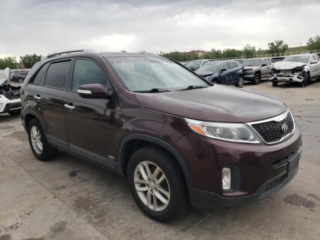 KIA SORENTO LX 2014 with VIN 5XYKTCA65EG489050 - Photo from auction