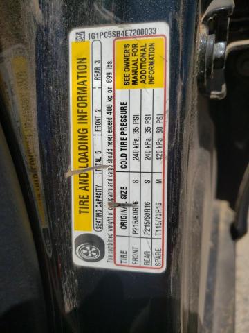 Photo 10 from auction – 2014 CHEVROLET CRUZE LT with VIN 1G1PC5SB4E7200033