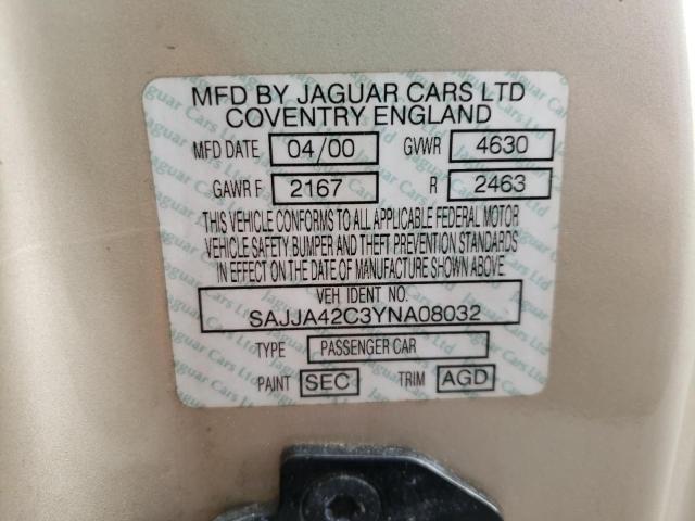Photo 10 from auction – 2000 JAGUAR XK8 with VIN SAJJA42C3YNA08032