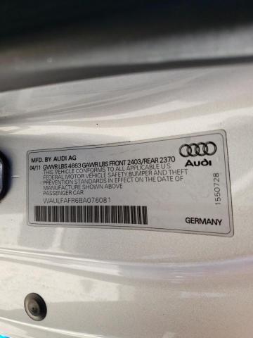 Photo 10 from auction – 2011 AUDI A5 PREMIUM with VIN WAULFAFR6BA076081