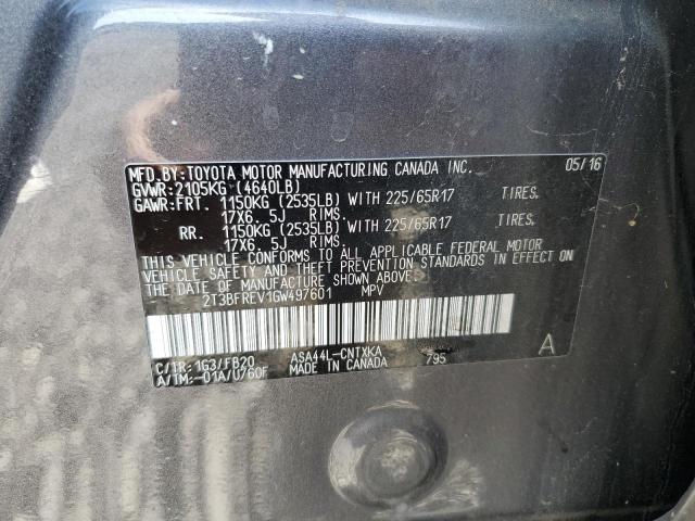 Photo 10 from auction – 2016 TOYOTA RAV4 LE with VIN 2T3BFREV1GW497601