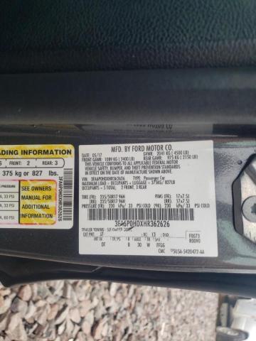 Photo 10 from auction – 2017 FORD FUSION SE with VIN 3FA6P0HDXHR362626