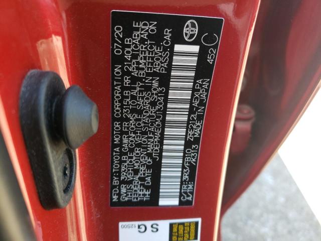 Photo 10 from auction – 2021 TOYOTA COROLLA LE with VIN JTDEPMAE0MJ130413