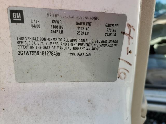 Photo 10 from auction – 2008 CHEVROLET IMPALA LT with VIN 2G1WT55N181278465