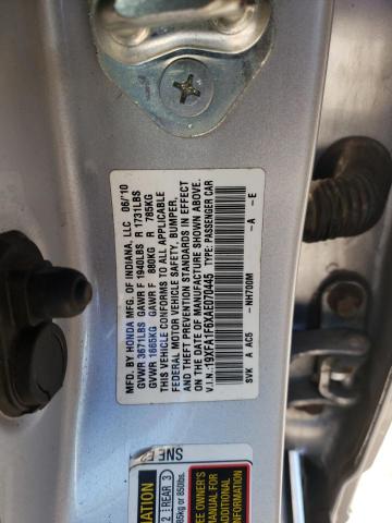 Photo 10 from auction – 2010 HONDA CIVIC LX-S with VIN 19XFA1F6XAE070445