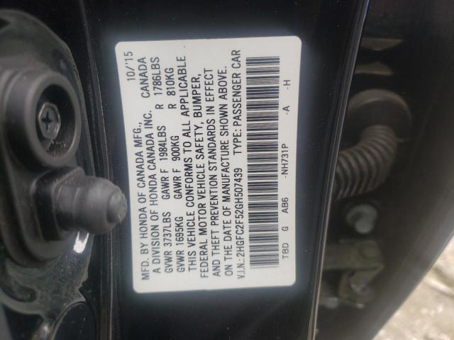 Photo 10 from auction – 2016 HONDA CIVIC LX with VIN 2HGFC2F52GH507439