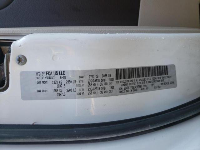 Photo 10 from auction – 2019 CHRYSLER PACIFICA T with VIN 2C4RC1FG8KR507097