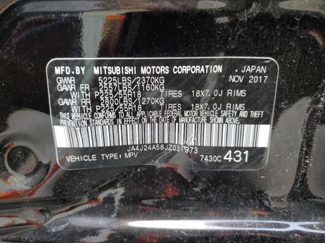 Photo 10 from auction – 2018 MITSUBISHI OUTLANDER with VIN JA4J24A58JZ031973
