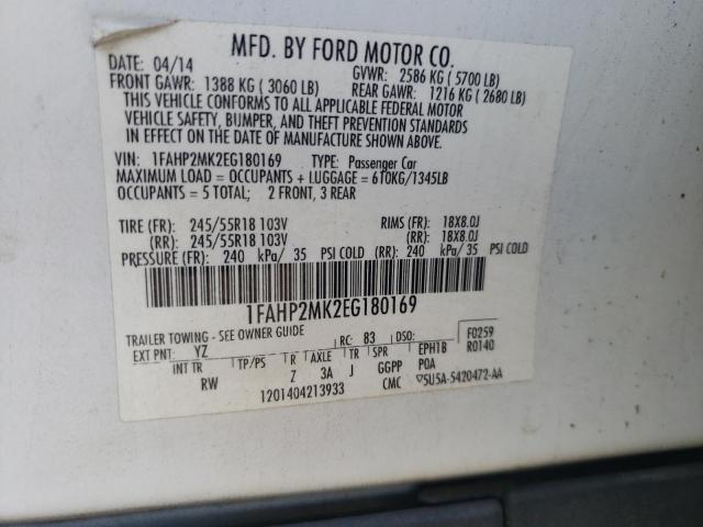Photo 10 from auction – 2014 FORD TAURUS POL with VIN 1FAHP2MK2EG180169