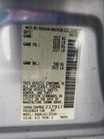 Photo 10 from auction – 2016 NISSAN ALTIMA 2.5 with VIN 1N4AL3AP8GC217917