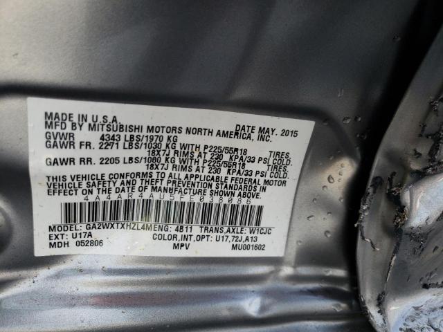Photo 10 from auction – 2015 MITSUBISHI OUTLANDER with VIN 4A4AR4AU5FE038086