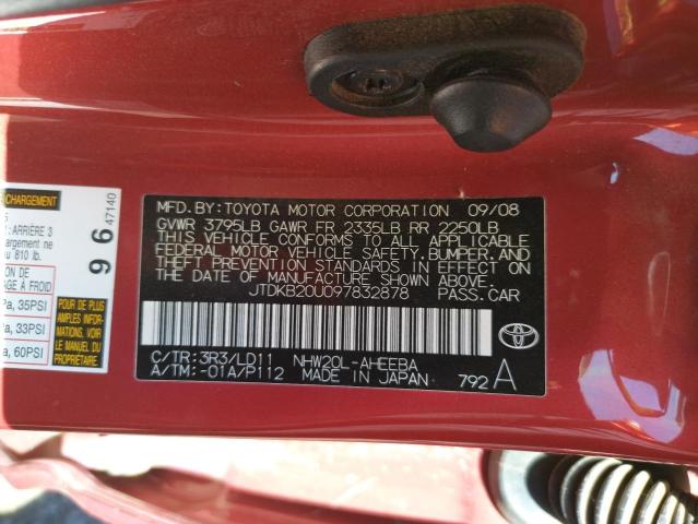 Photo 10 from auction – 2009 TOYOTA PRIUS with VIN JTDKB20U097832878