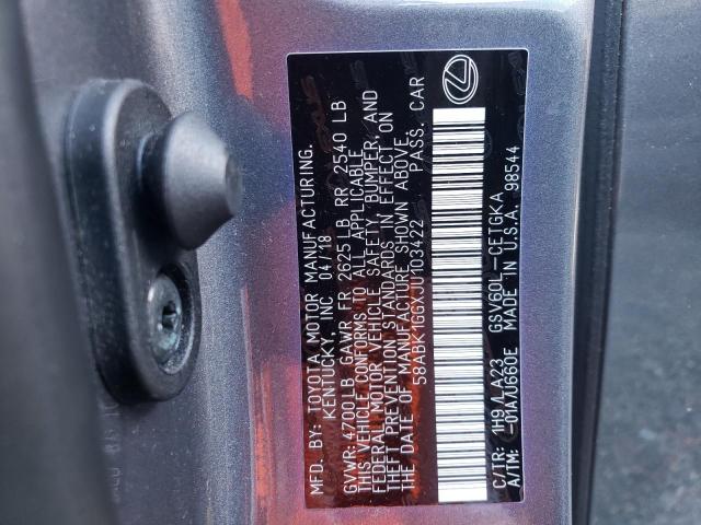 Photo 10 from auction – 2018 LEXUS ES 350 with VIN 58ABK1GGXJU103422