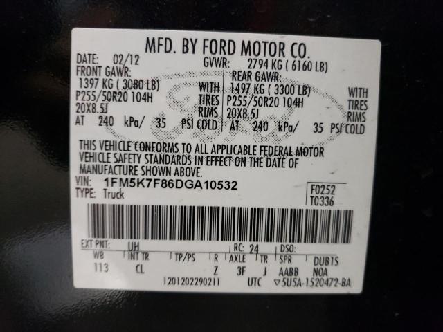 Photo 10 from auction – 2013 FORD EXPLORER L with VIN 1FM5K7F86DGA10532