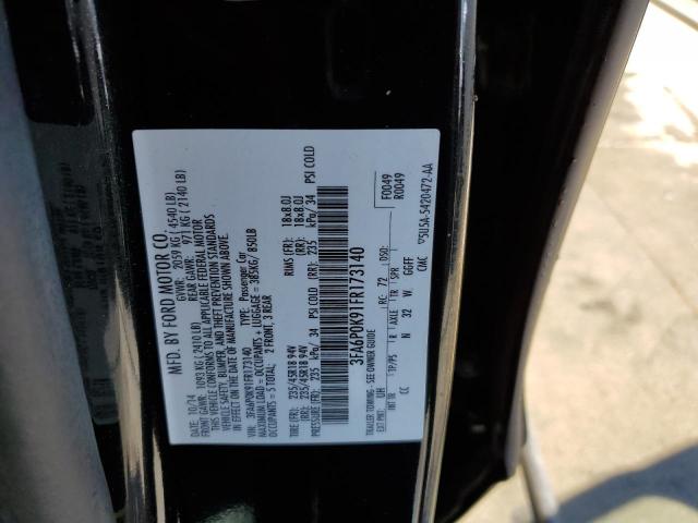 Photo 10 from auction – 2015 FORD FUSION TIT with VIN 3FA6P0K91FR173140