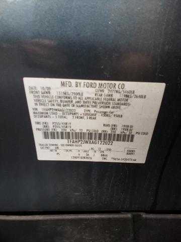 Photo 10 from auction – 2010 FORD TAURUS LIM with VIN 1FAHP2JWXAG122022