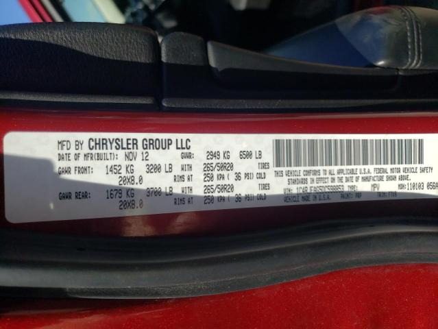Photo 10 from auction – 2013 JEEP GRAND CHER with VIN 1C4RJFAG5DC598853