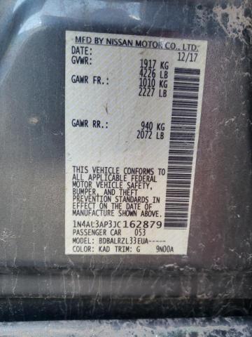 Photo 10 from auction – 2018 NISSAN ALTIMA 2.5 with VIN 1N4AL3AP3JC162879