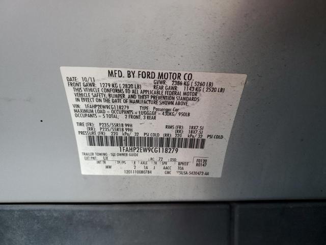 Foto 10 de la subasta – 2012 FORD TAURUS SEL con VIN 1FAHP2EW9CG118279