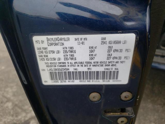 Photo 10 from auction – 2002 JEEP LIBERTY LI with VIN 1J4GL58K82W234504