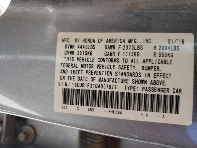 Photo 10 from auction – 2016 ACURA TLX with VIN 19UUB1F31GA007077