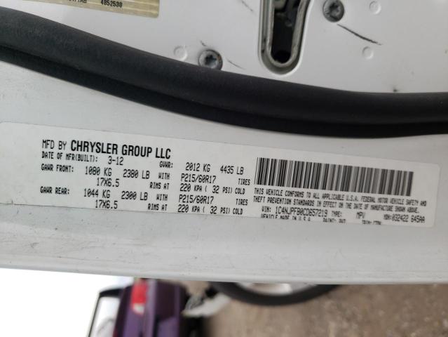 Photo 10 from auction – 2012 JEEP PATRIOT LA with VIN 1C4NJPFB0CD657219