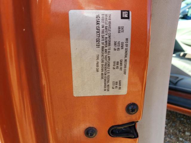 Photo 10 from auction – 2007 CHEVROLET COBALT LS with VIN 1G1AK15FX77132131