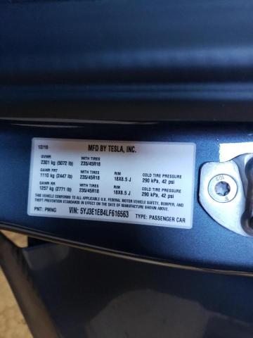 Photo 10 from auction – 2020 TESLA MODEL 3 with VIN 5YJ3E1EB4LF616563