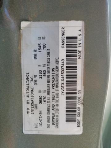 Photo 10 from auction – 1995 MAZDA MX-6 LS with VIN 1YVGE31D4S5337449