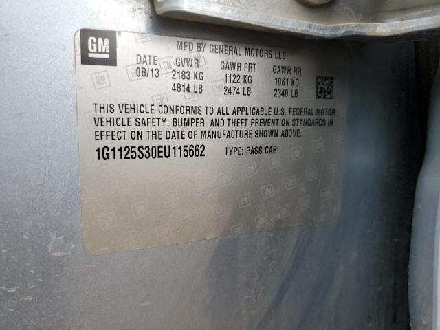 Photo 10 from auction – 2014 CHEVROLET IMPALA LT with VIN 1G1125S30EU115662