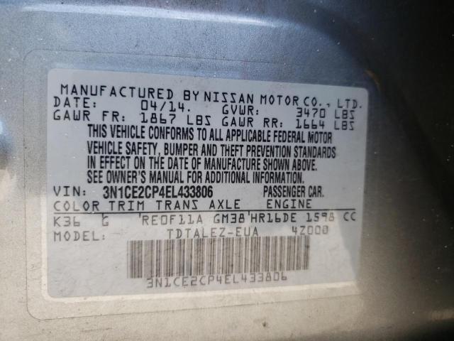 Photo 10 from auction – 2014 NISSAN VERSA NOTE with VIN 3N1CE2CP4EL433806