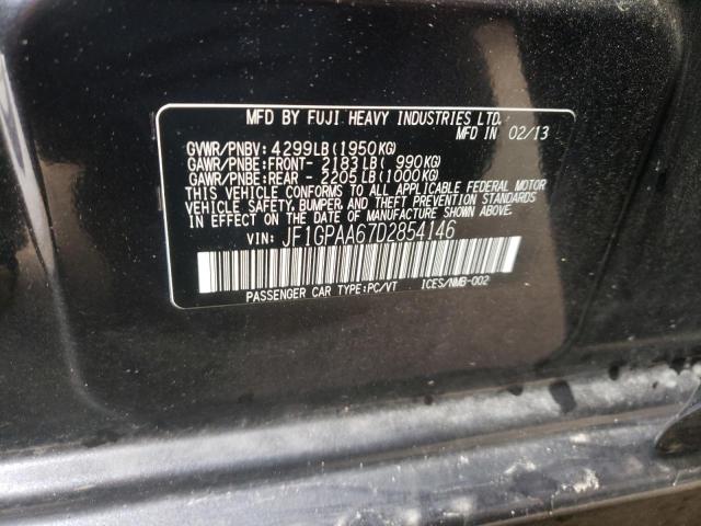 Photo 10 from auction – 2013 SUBARU IMPREZA with VIN JF1GPAA67D2854146